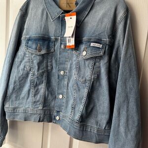 Calvin Klein Blue Denim with Tan Label